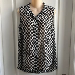 H&M Sheer Sleeveless Hi/Lo Top-10